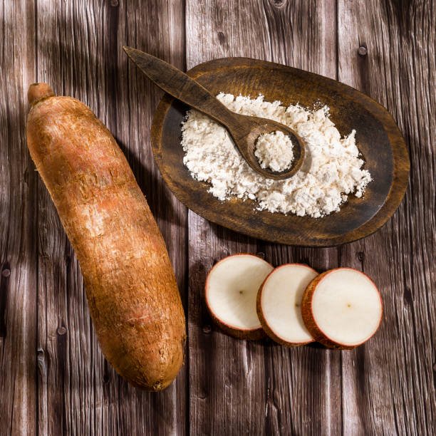What are some examples of gluten-free starchy foods?